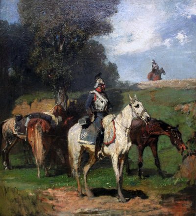 Dragões fazendo uma parada de Hans von Marées